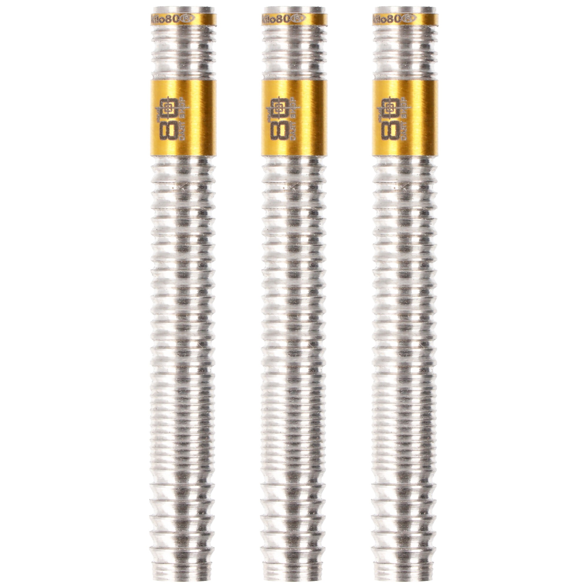 18 Gramm Softdart Barrel silber und goldfarben mit PVD Gold Beschichtung