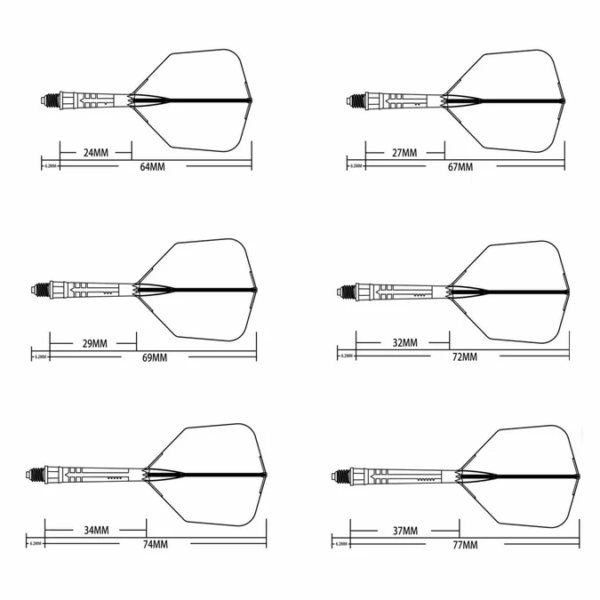 Cuesoul integrierte Dart Flights