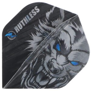 Dart Flights schwarz mit dem Wolf