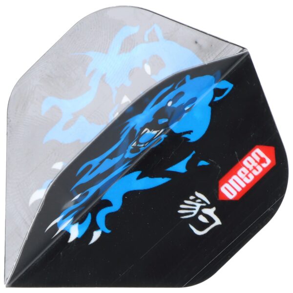 Dart Flights schwarz mit dem blauen Panther