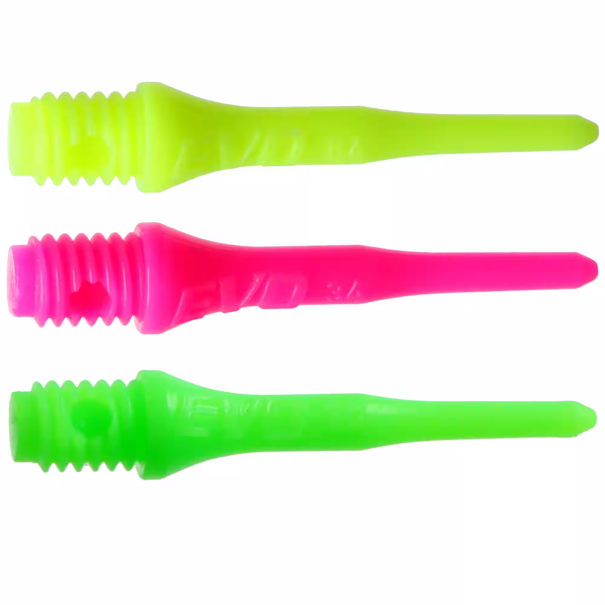 EVO Dartspitzen neongrün-neongelb-pink, 30 Stück 1 EVO Dartspitzen neongrün-neongelb-pink