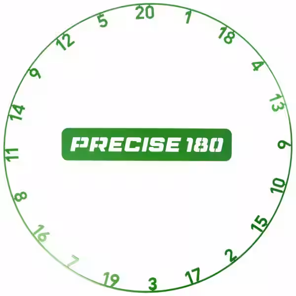 Precise180 Zahlenring OnePiece Emerald Green aus einem Stück