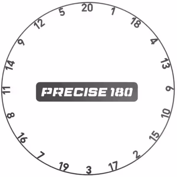 Precise180 Zahlenring OnePiece graphite aus einem Stück