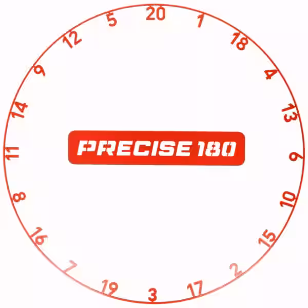 Precise180 Zahlenring OnePiece rot aus einem Stück