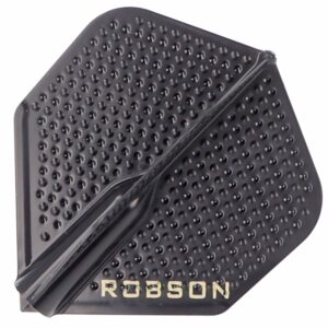 ROBSON PLUS DIMPLED BLACK NO.2 DART FLIGHTS