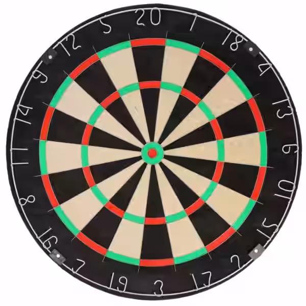 Sisal Dartboard BullOut mit Stahlkanten