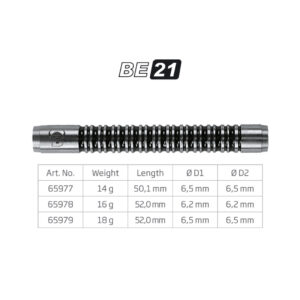 BULL'S BE-21 Soft Dart Barrel 18g - 1 Satz mit 3 Barrels