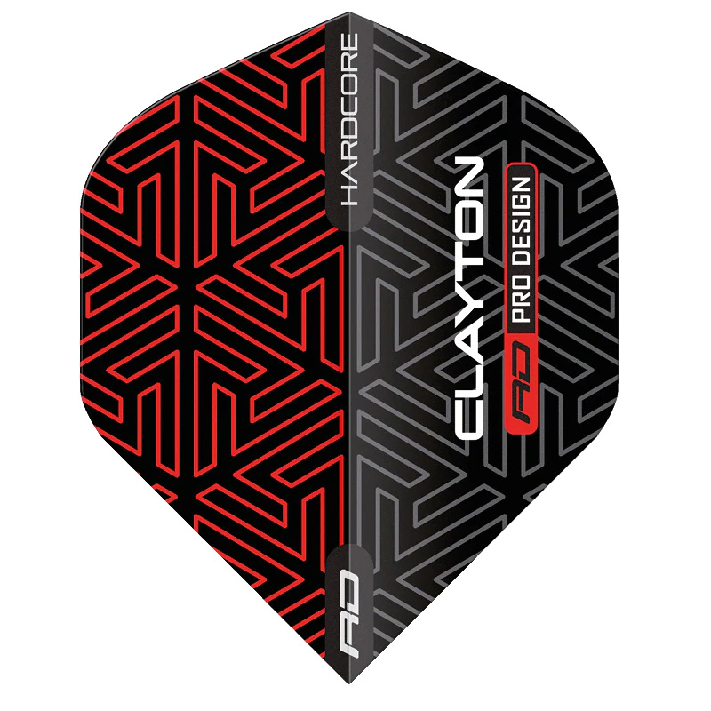 Jonny Clayton Red & Black Hardcore Premium Flights