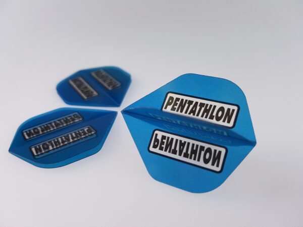 Pentathlon Flights blau - 1 Set mit 3 Flights