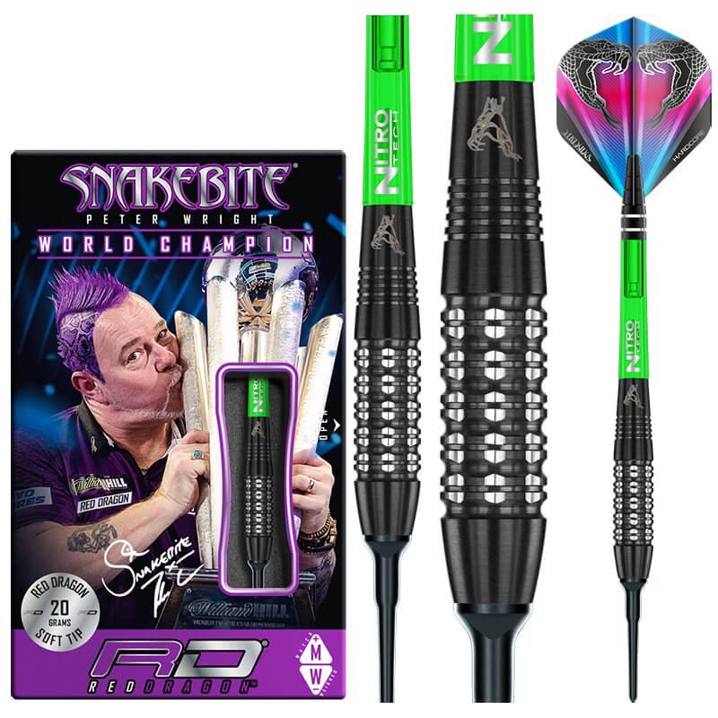 Peter Wright Snakebite Black Strike Softip 22g