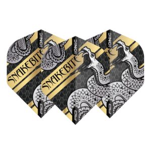 Peter Wright Snakebite Hardcore Coiled Snake Gold Dart Flights