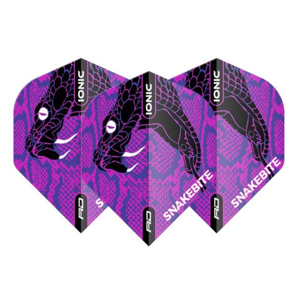 Peter Wright Snakebite Ionic Snake Head Purple Dart Flights