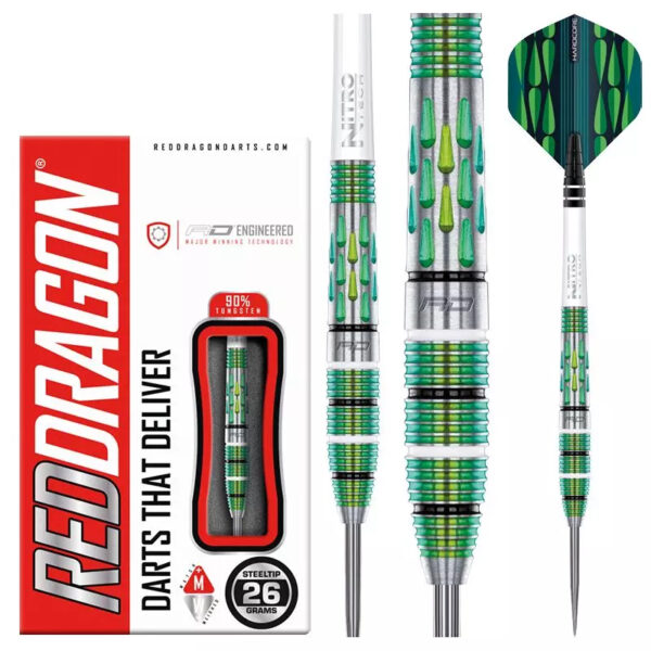 Red Dragon Artura Screamin' Green Steeldarts 26g