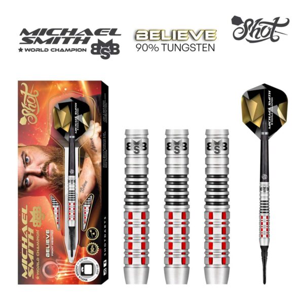 Shot Michael Smith 90% Believe Softdarts 20g 20g