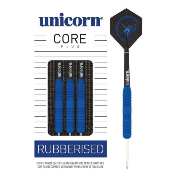 Unicorn Core Plus Rubberised Blue Steeldarts 23g