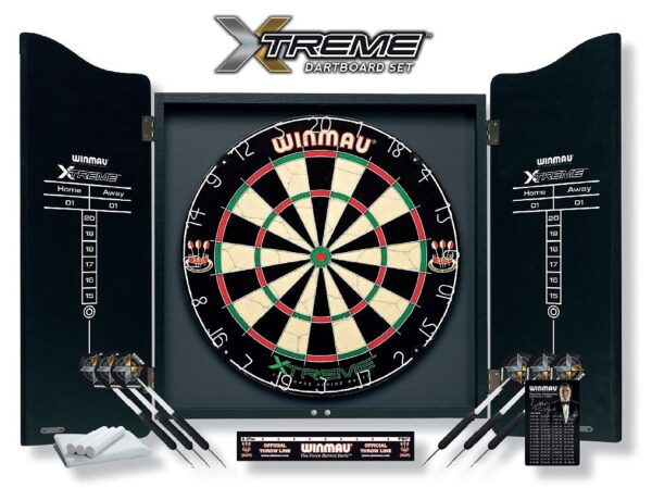 Winmau Dartboard Set ?XTREME? inklusive Cabinet